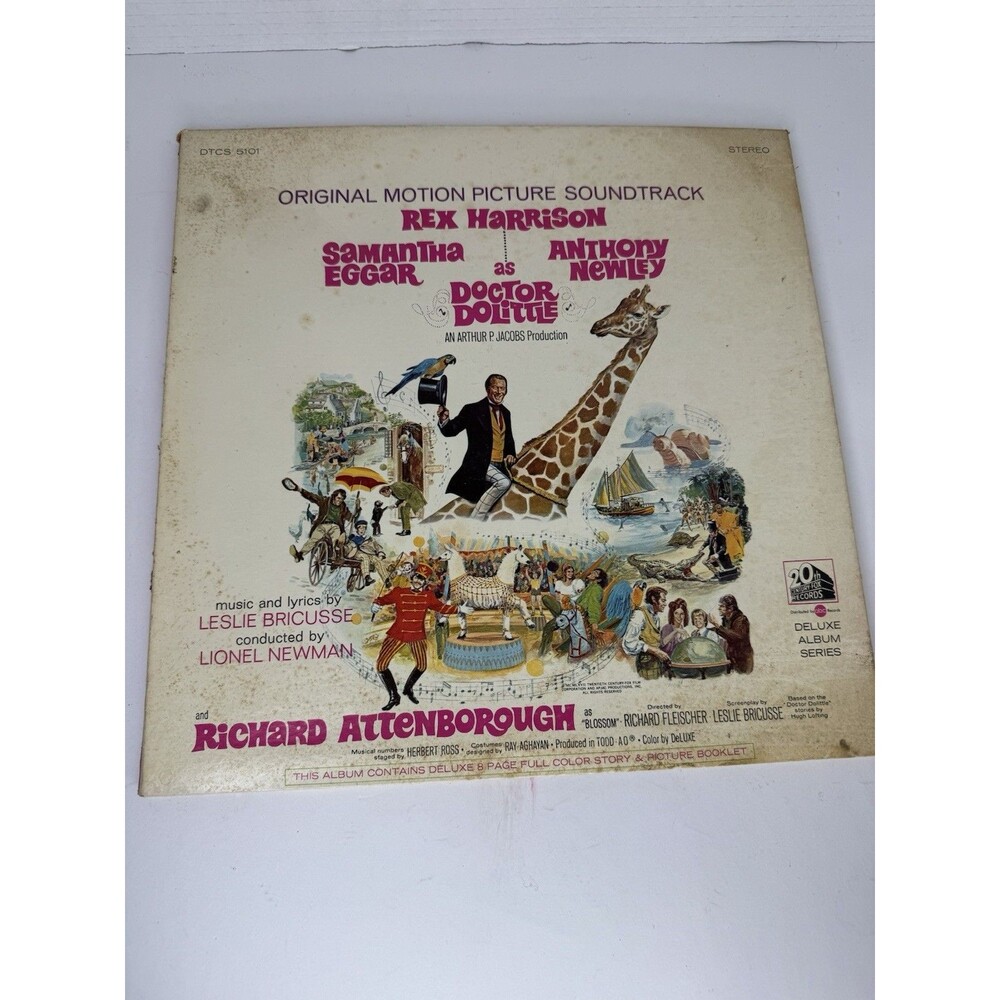 DR. DOLITTLE Original Motion Picture Soundtrack Vinyl LP 1967 w Book!